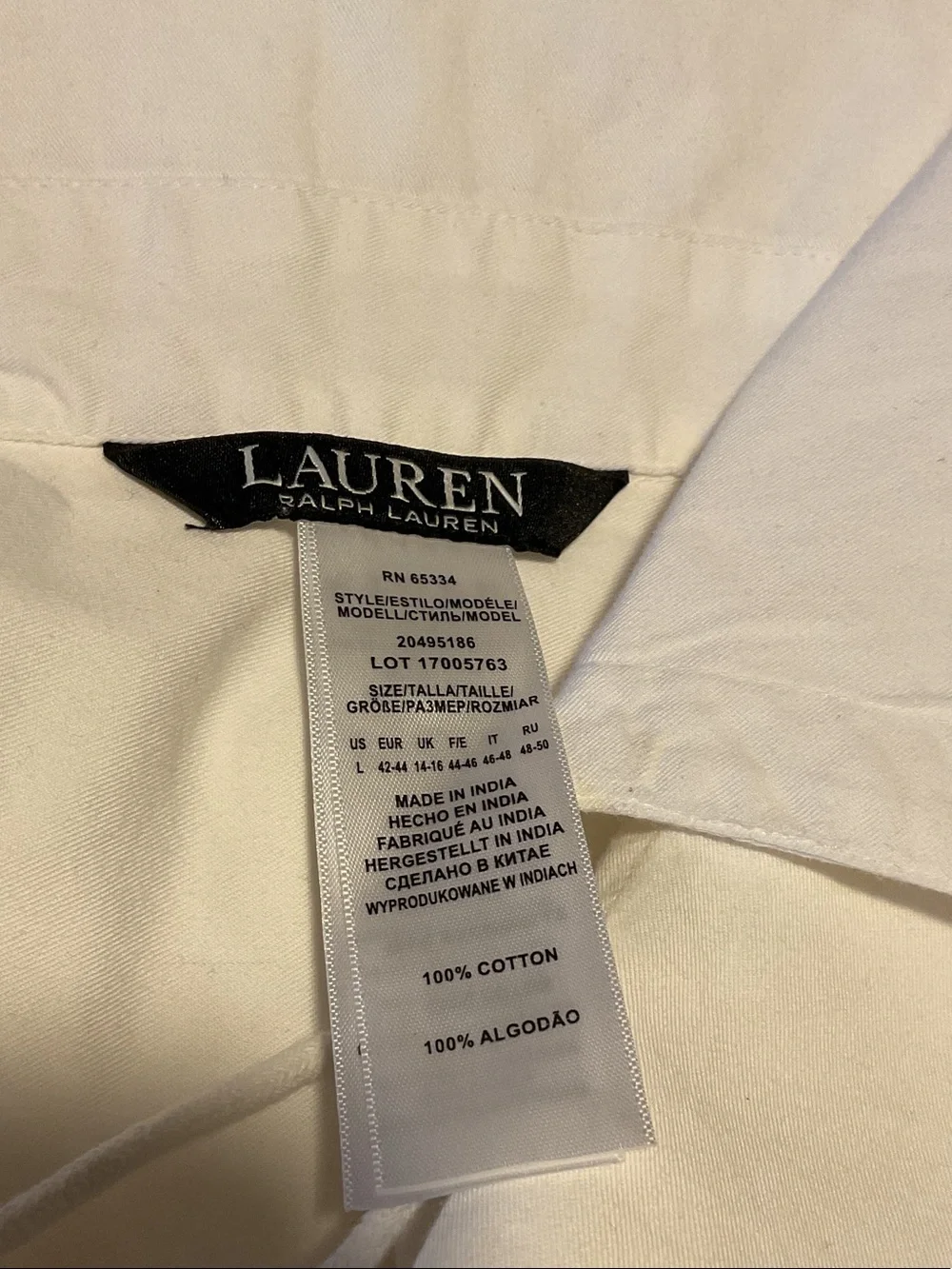 🆕 Ralph Lauren Black Label White Lace-Up Tunic Swim Coverup size Large